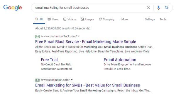 email marketing ad