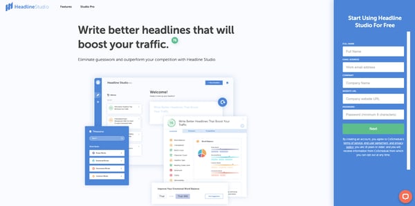 lead capture page example