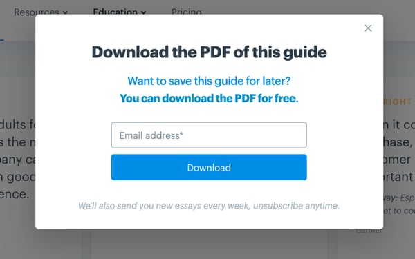 gated content lead capture example