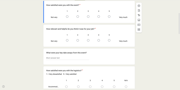 Google Form Interface