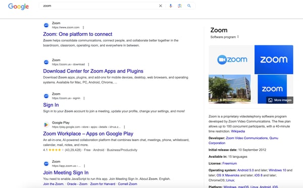 Google Knowledge Panel for a product