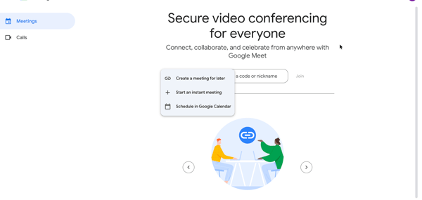 Google Meet UI