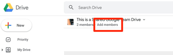 Add Team Members to Google Team Drive