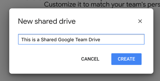 Name Google Team Drive