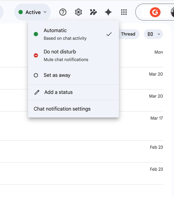 Google chat messaging