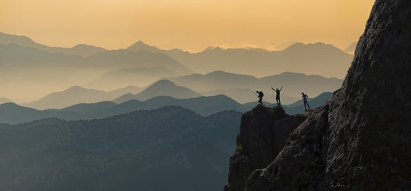 climbing to the peak