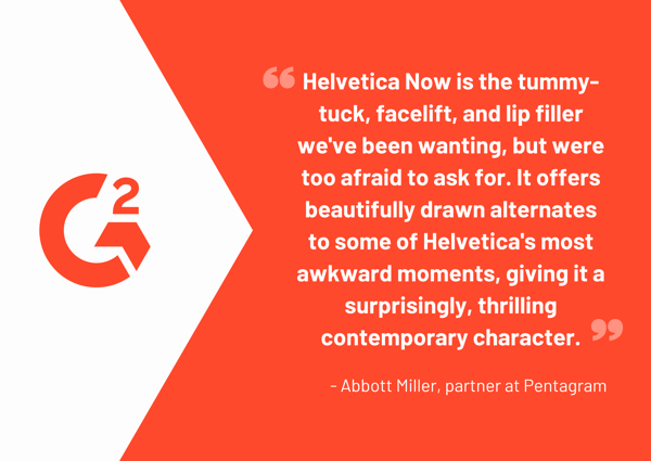 Abbott Miller Quote about Helvetica Now