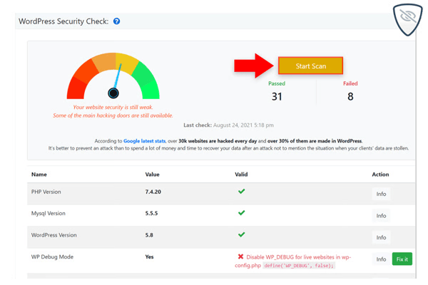Hide My WP Ghost WordPress security settings