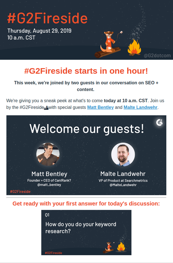 G2 Fireside Newsletter