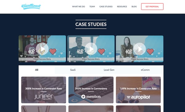 case studies klientboost