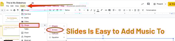 Add Shape to Google Slides