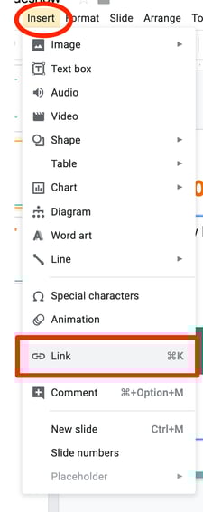 Insert Link in Google Slides