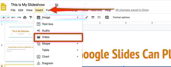 Insert Video into Google Slides