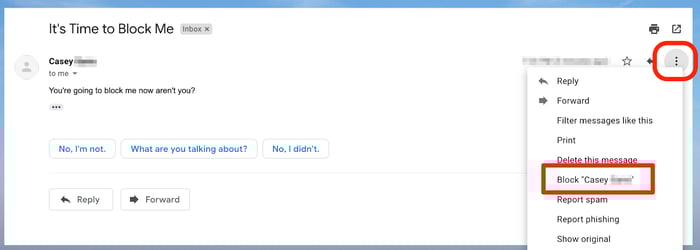 Blocking Someone on Gmail