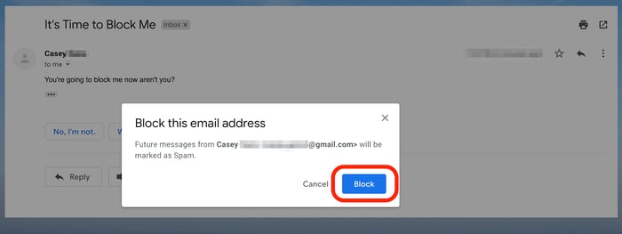 Block Someone in Gmail