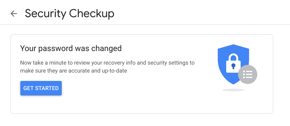 Password was changed. Password was changed