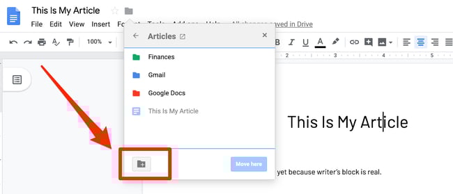 Click Folder Icon with Plus Sign