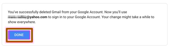 Confirmation of Deleted Gmail Account