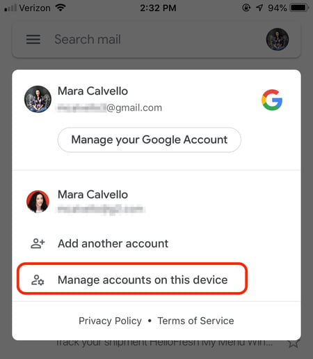 Manage Gmail Accounts