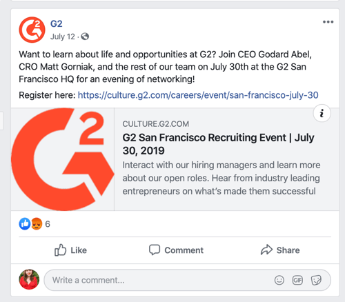 promotional facebook job post