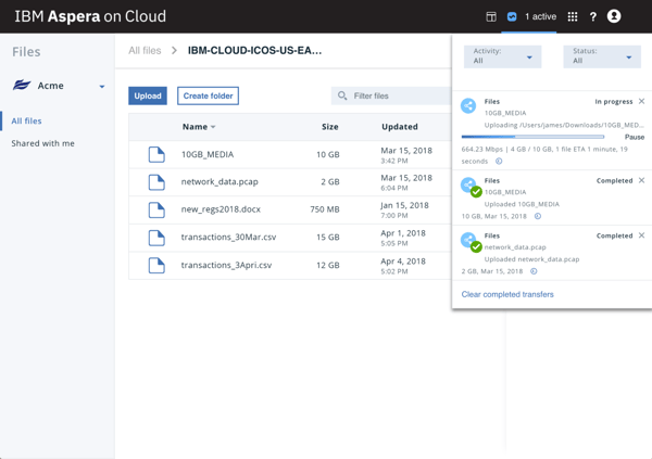 IBM Aspera on Cloud