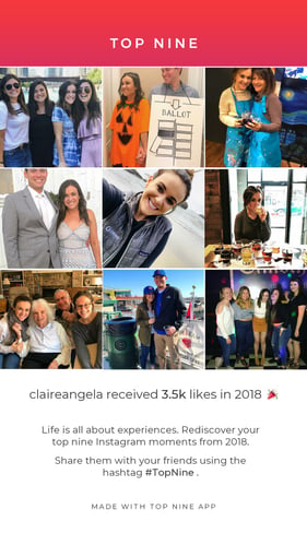 Instagram best nine 2018 is already sized to fit the perfect Instagram story dimensions