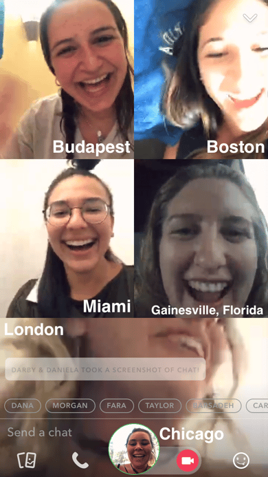 Snapchat video chat