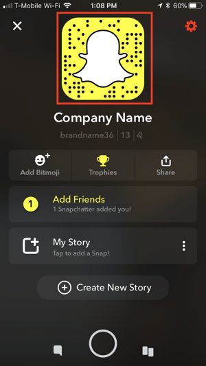 Snapchat Snapcode adding friends