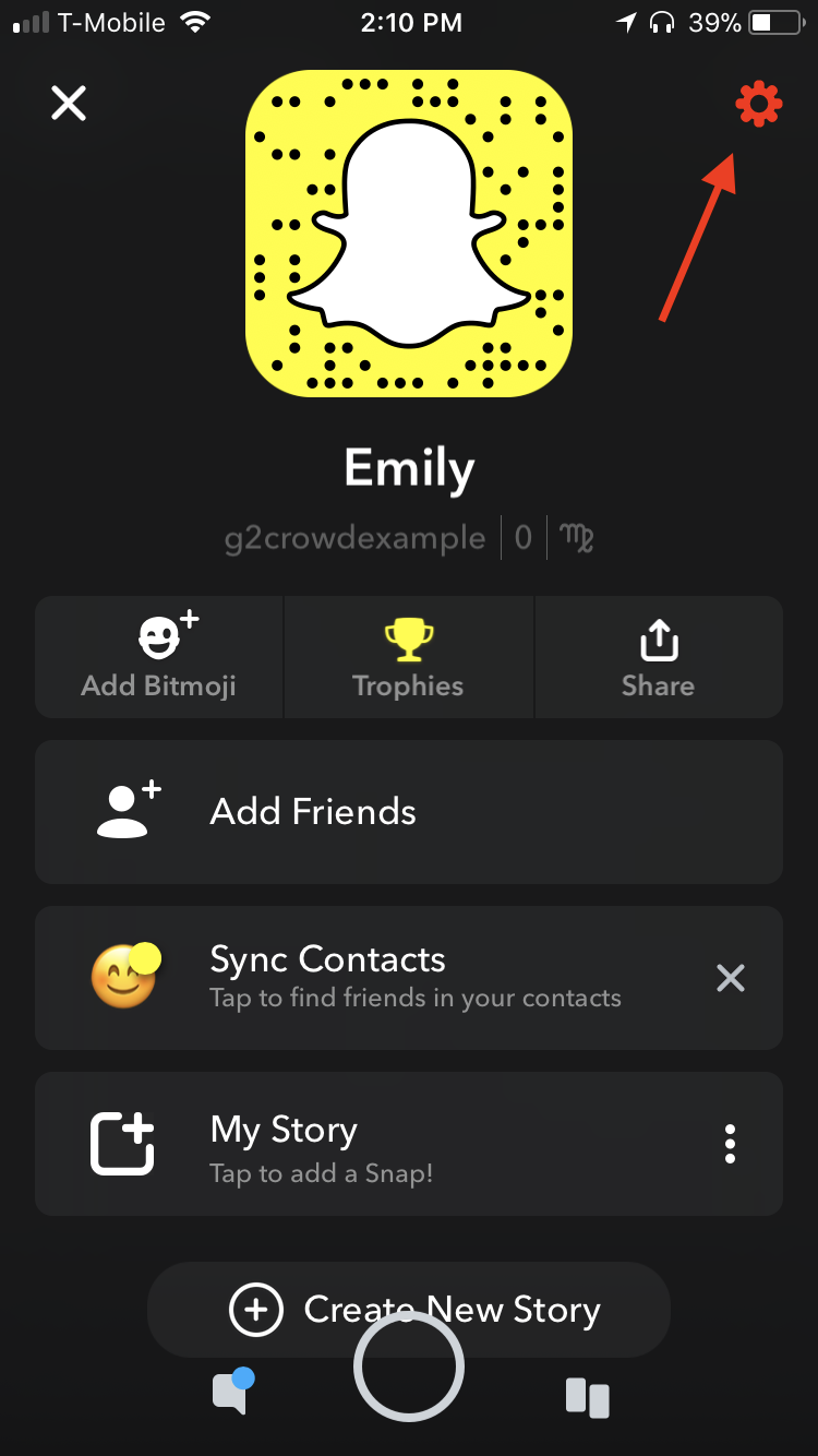 snapchat log in page