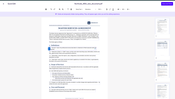 Importing and editing documents on Docusign