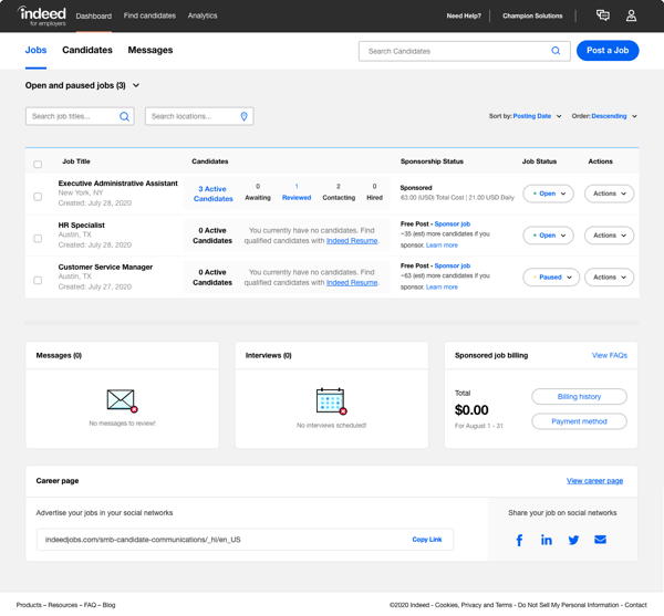 Indeed Hiring Platform