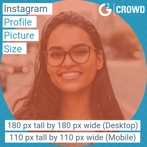 Instagram Profile Picture Size on mobile and desktop