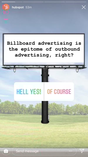 Instagram story using audience interaction
