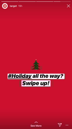 Christmas Instagram story from Target