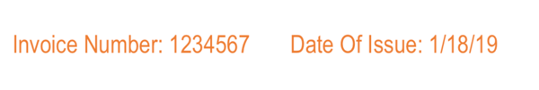 Invoice Number and Date