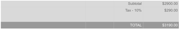 Invoice Final Amount Due with Taxes