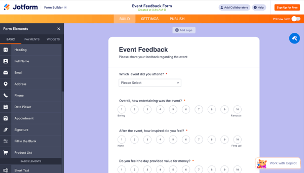 Jotform UI