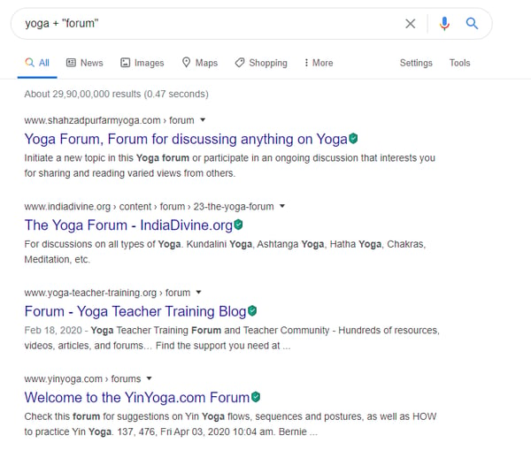 yoga searches