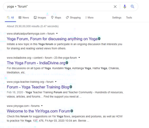 recherches de yoga