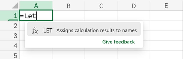 LET function in Google Sheets