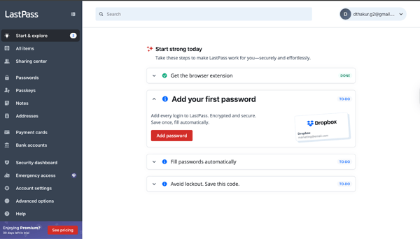 LastPass onboarding