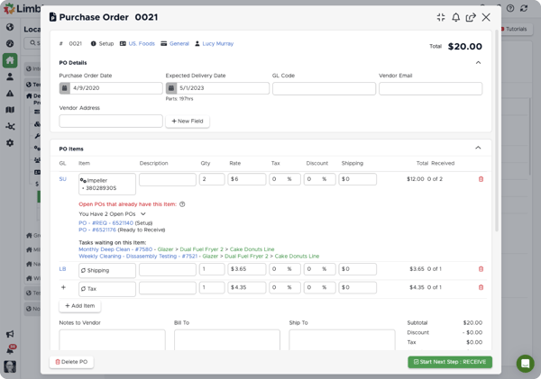 Limble purchase order