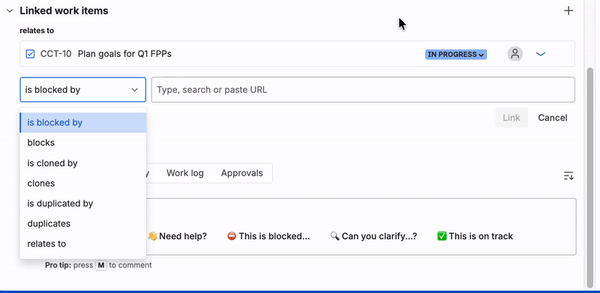 Linked items on Jira