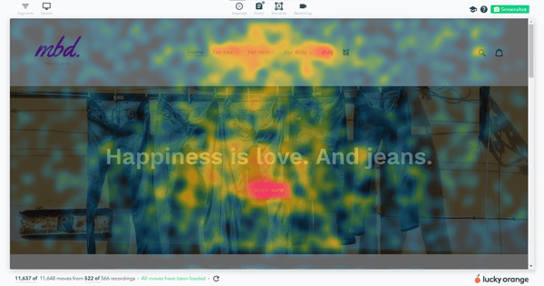 Lucky Orange heatmap