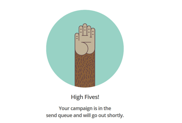 MailChimp ux writing example