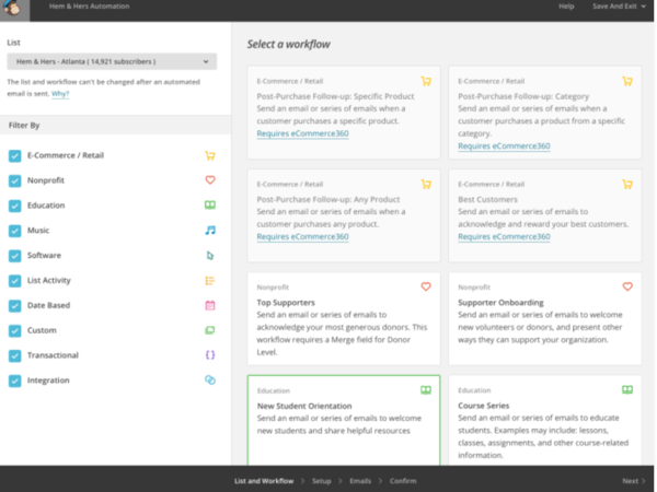 Mailchimp Workflow Management