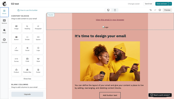 Mailchimp campaign building