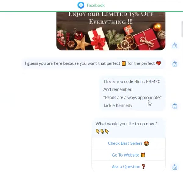 FB chatbot example 