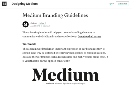 Medium Style Guide Example