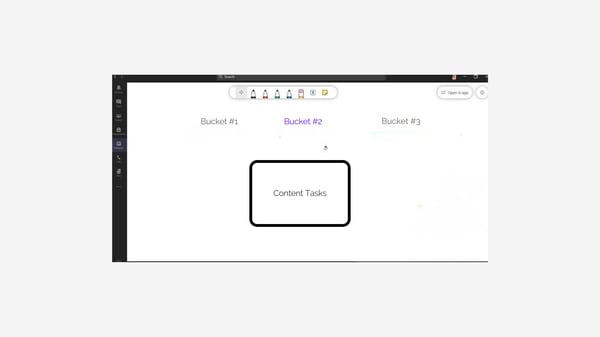 Microsoft Teams whiteboard interface